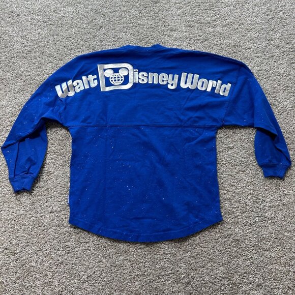 Disney Spirit Jersey Walt Disney World Blue Long Sleeve Shirt XS 100% Cotton - Picture 4 of 9